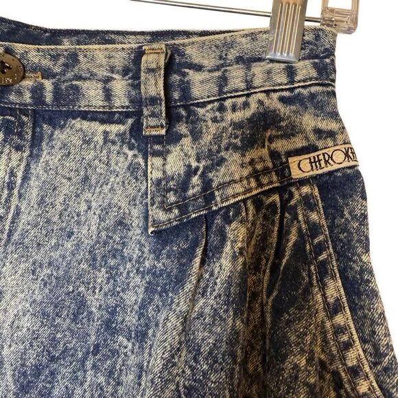 Vintage Cherokee Acid Wash Midi Jean Skirt Sz 6 80’s, 90’s - Picture 3 of 11